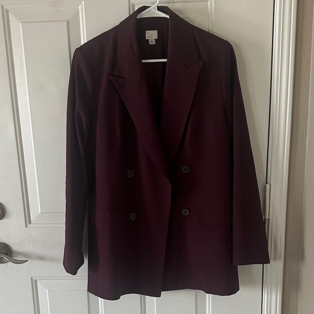 Women's Rich Burgundy Blazer